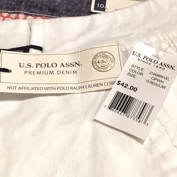 U.S. Polo Assoc. White Bermuda Shorts NEW - Picture 14 of 16
